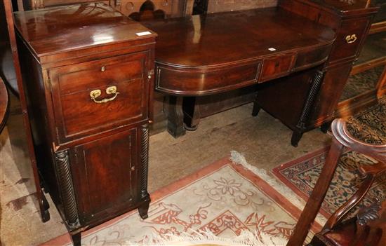Regency mahogany pedestal sideboard